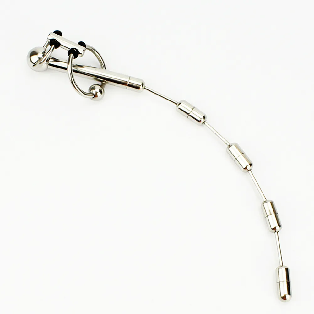 Volwassen speelgoed nieuwste ontwerp 230 mm lange urethral sound penis plug stretching met pik ring sex kan vrijelijk de lengte veranderen 230519