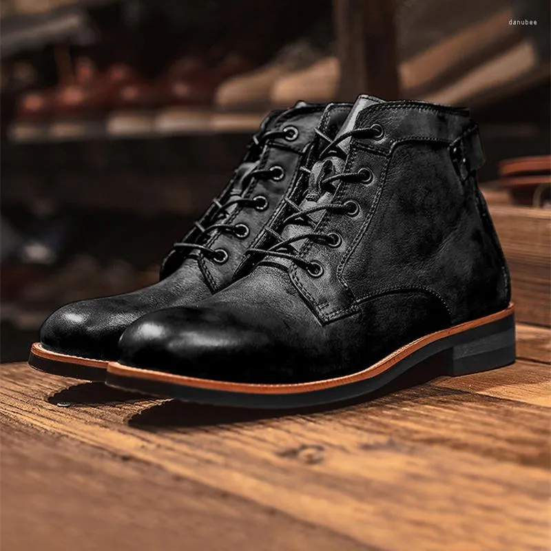 Stylish leather boots best sale