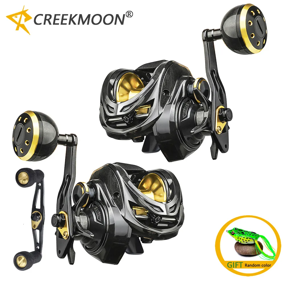 Carretes de baitcasting carrete de cuerpo de fibra de carbono 16KG Max Drag Baitcast pesca de alta velocidad agua dulce agua salada con doble mango regalo 230518