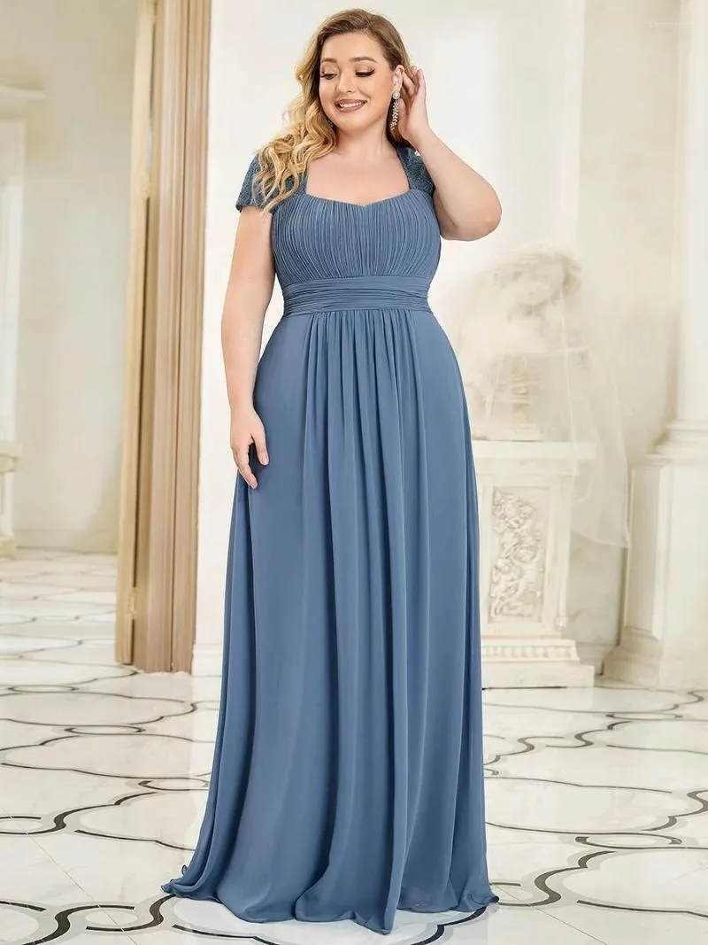 Party Dresses Elegant Evening Short Round Neck A Line Floor-Length Formal Ever Pretty Dress Vestidos Elegantes Para MujerES80152DN