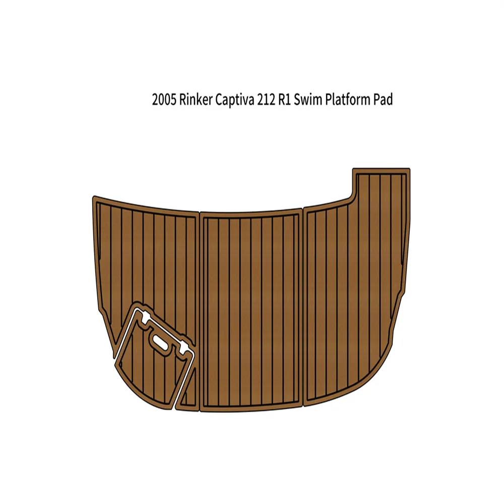 2005 Rinker Captiva 212 R1 Piattaforma da bagno Step Pad Barca EVA Schiuma Pavimento in teak