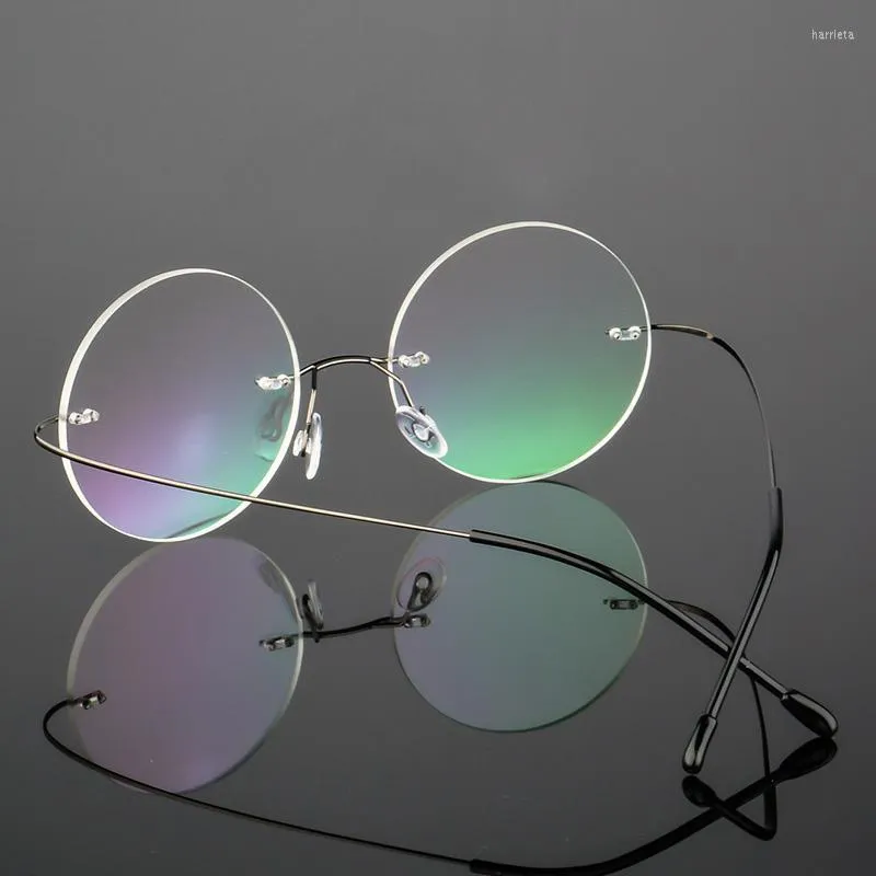 Round rimless prescription glasses deals