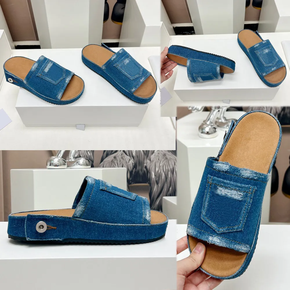 Popular mens womens designer sandal platform sandals slippers denim casual Sandals 2023s runway show new skateboard sandals Couple luxury sandale large size 35 46