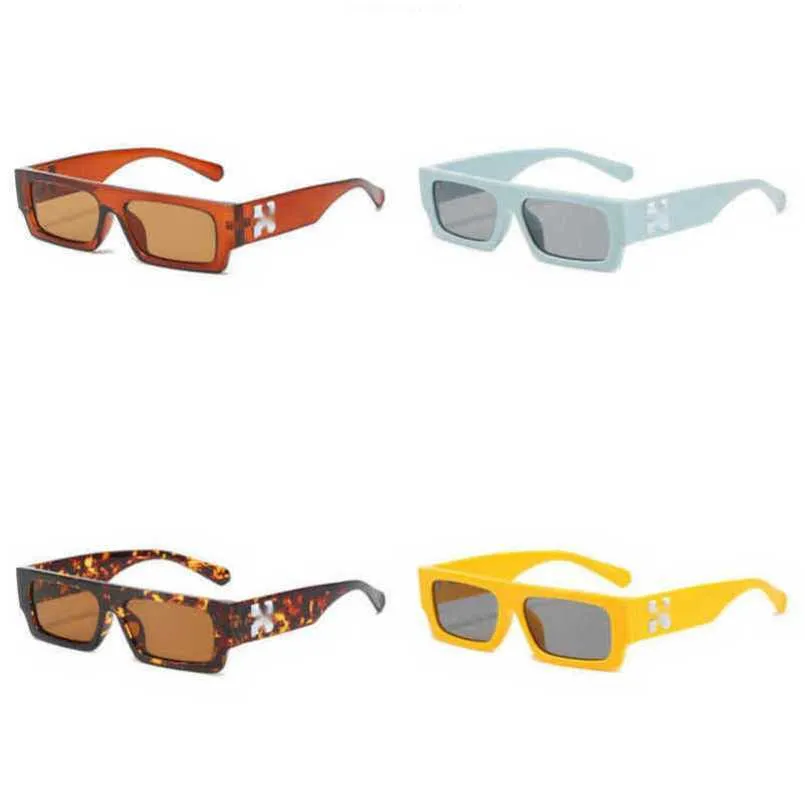 Fashion Luxury Square Brand Offs Sunglasses Arrow x Frame Eyewear Trend Sun Glasses Bright Sports Travel Sunglasses