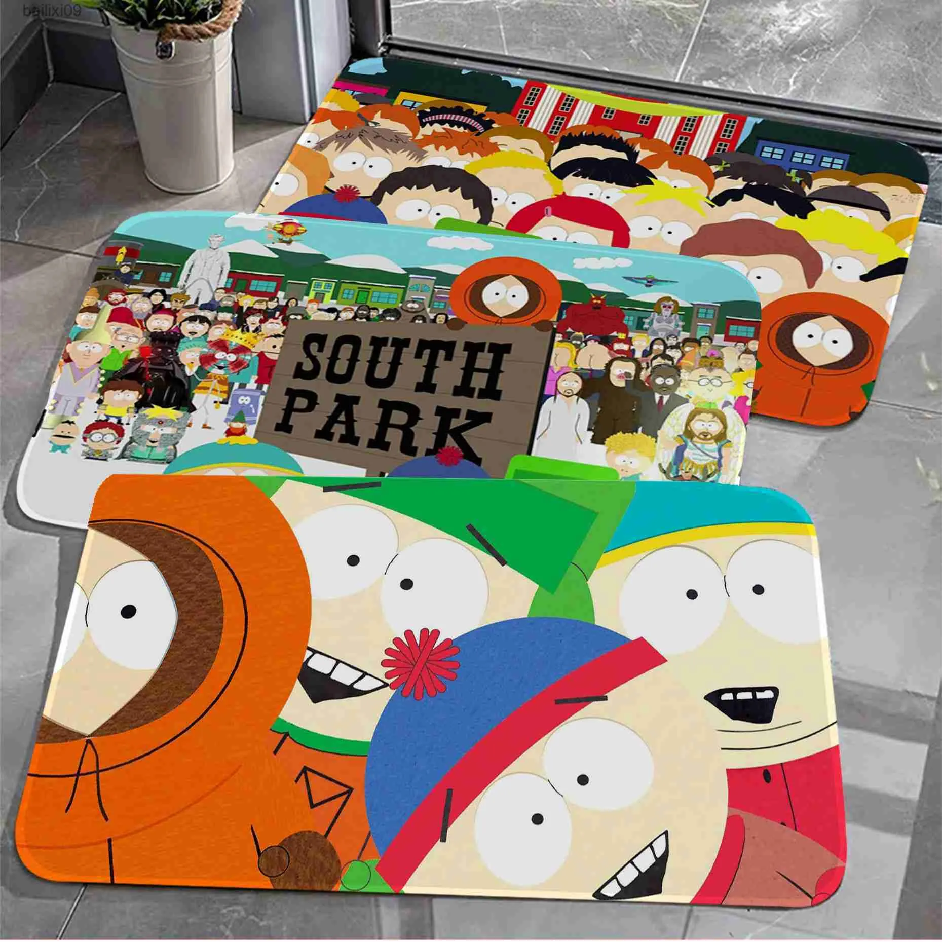 South Cartoon Park Badrummatta nordisk stil Hem Dörrat Badrumsmattor Mattor Sovrum Alfombra T230519