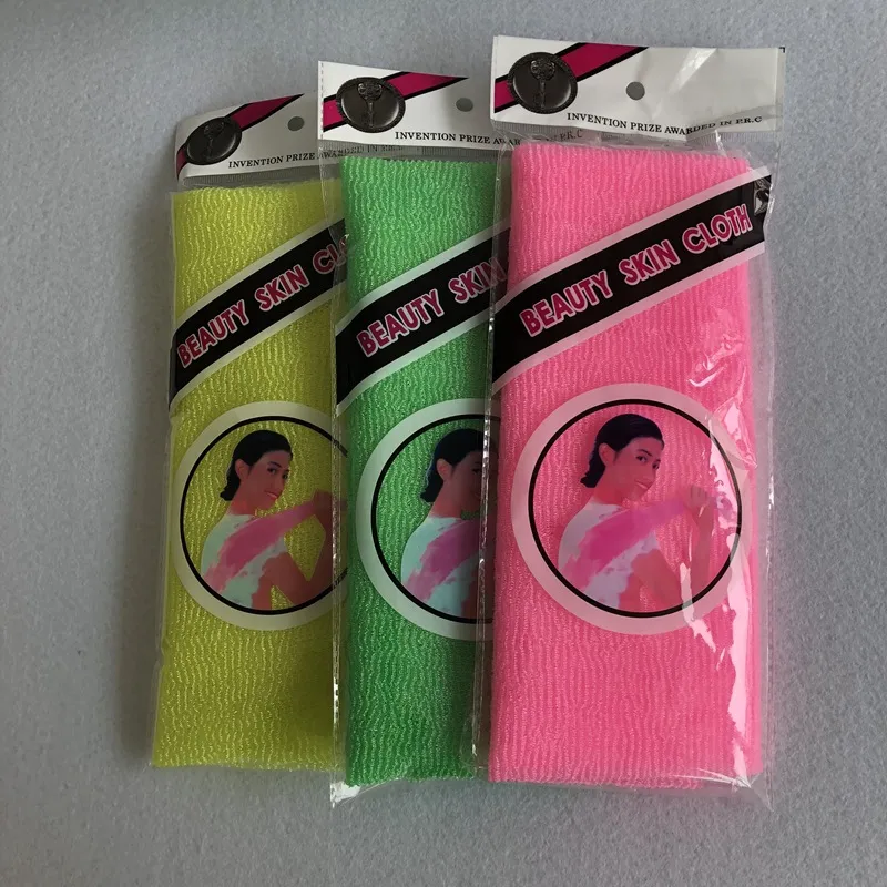 4pcs beleza pele esfoliante pano pano de pano japonês lavagem de nylon banheiro toalha toalha de polimento de pele