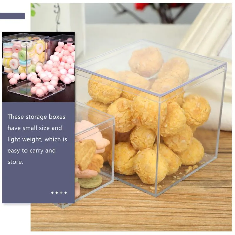 Gift Wrap 4 Pcs Cupcake Box Carrier Jewelry Organizer Case Birthday Candy Clear Small Favor Boxes Cup Cake