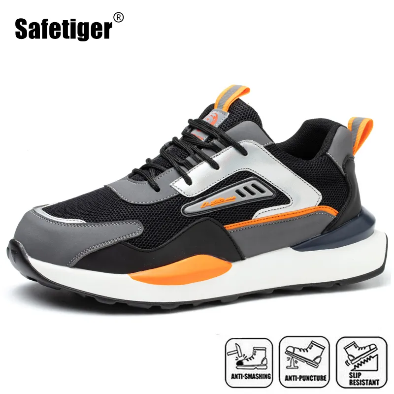 Safety Shoes Steel Toe Shoes Mens Lightweight Air Cushion Sneakers Comfortable Slip Resistant Work Sneakers Safety Shoes Indestructible Shoe 230519