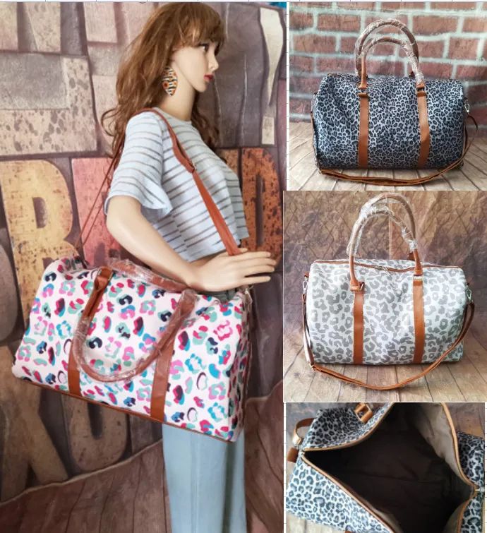 Leopard weekender outlet bag wholesale
