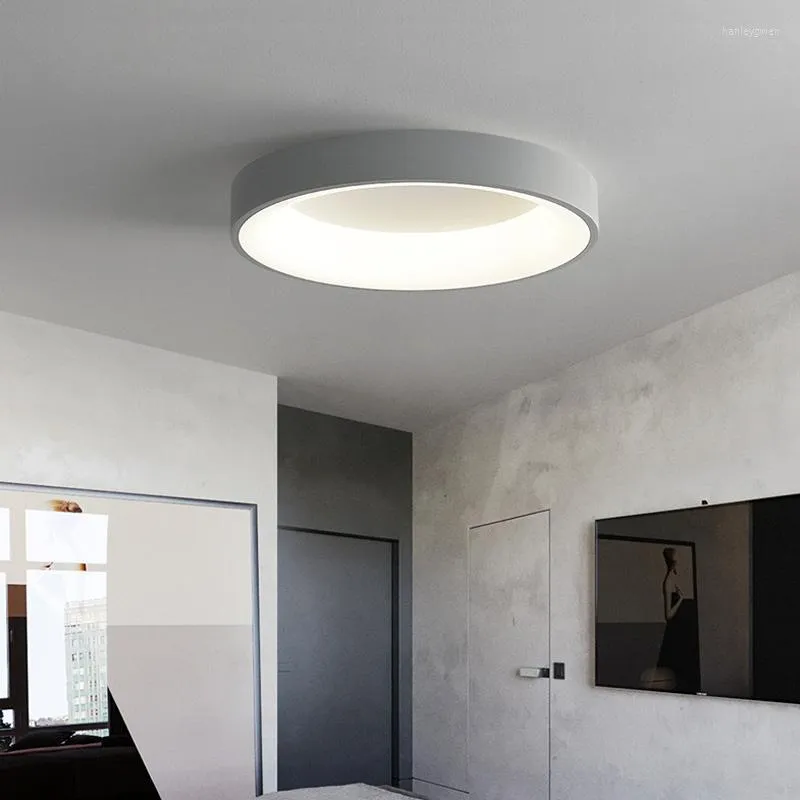 Потолочные светильники современный круг светодиодный люстр для спальни декор гостиной кухонные светильники балкон -салон изучение лампа