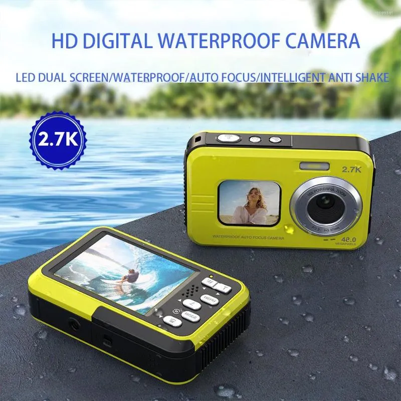 الكاميرات الرقمية 48 مليون شخص عالي الدقة شاشة مكشوفة الكاميرا المضادة للماء طالب الرياضة في الهواء الطلق تحت الماء