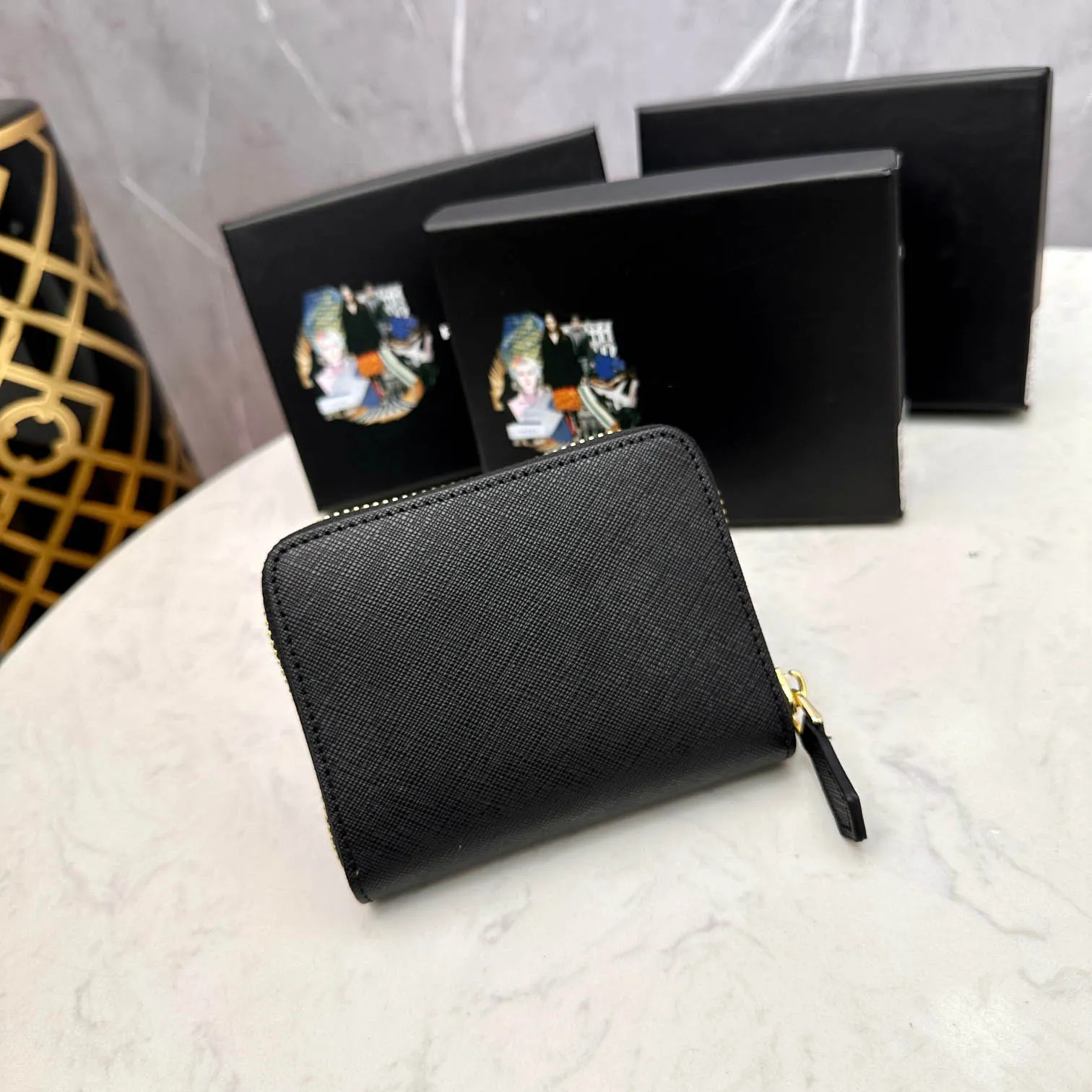 Black Leather Women's Short Zipper Wallet with Gold & Silver Zipper, Cowhide Mini Purse, Card Holder, Organizer Wallet Black Leather Women's Short Zipper Wallet with Gold & Silver Zipper, Cowhide Mini Purse, Card Holder, Organizer Wallet