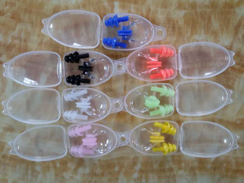 Swimming Ear Plugs Nose Clip Set