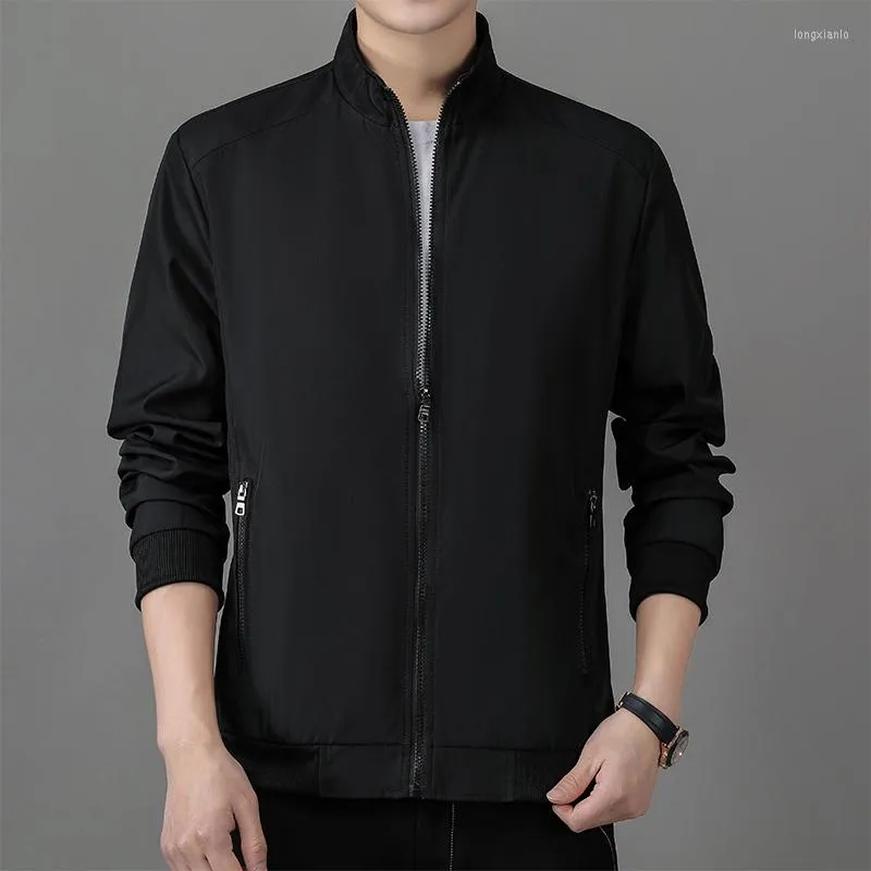 Men s Jackets Arrival Spring Men s Solid Fashion Coats Male Casual Slim Stand Collar Bomber Jacket Men Outerdoor Thin Coat M 5XL