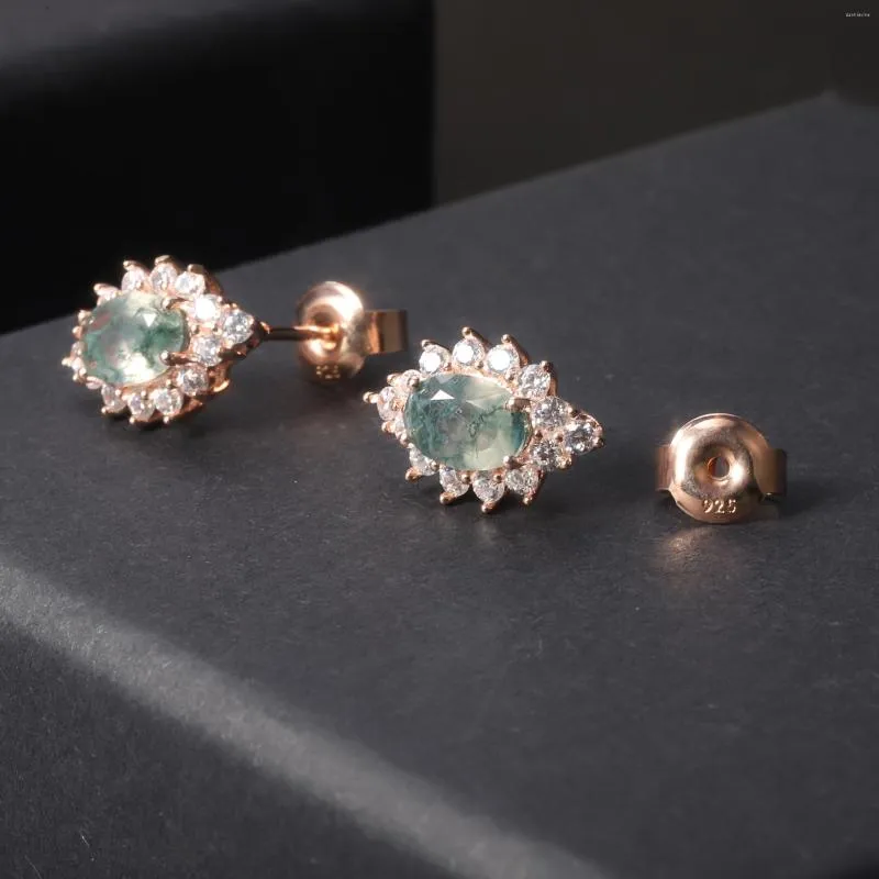 Orecchini pendenti Marca Genuine Luxury Real Jewels Serie Sen S925 Orecchini a bottone in argento puro Design piccolo e squisito Senso Gioielli naturali