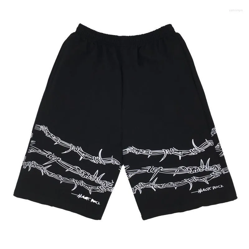 Shorts pour hommes hommes Harajuku Streetwear motif de chaîne de fer survêtement Hip Hop Skateboard 2023 été taille élastique