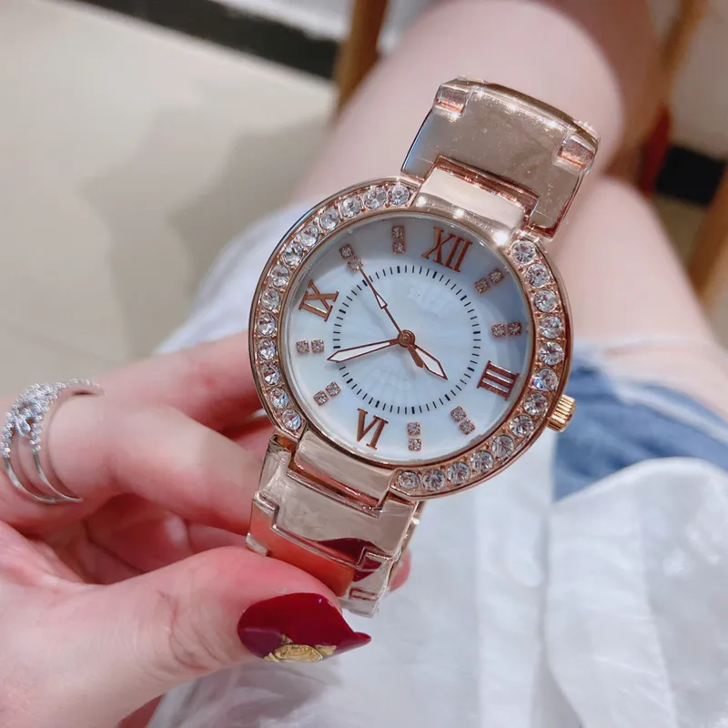 Titta på kvarts kvinnors klockor 34 mm silver armband vattentätt alla rostfritt stål armband modedesigner armbandsur chan4