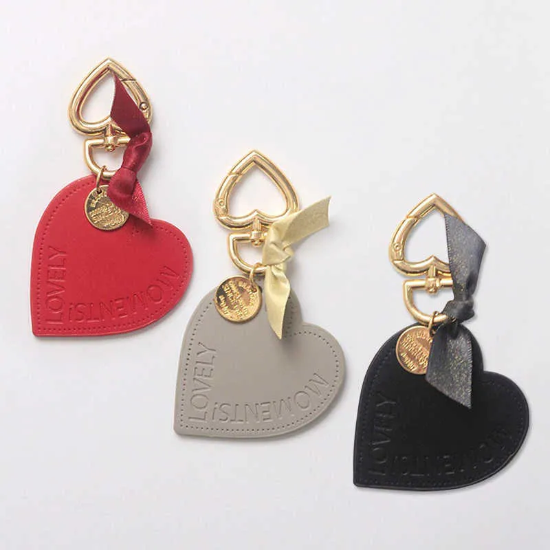 Schlüsselanhänger Neue Mode Leder Herz Form Schlüsselbund Frauen Schlüssel Kette Halter Weibliche Herz Anhänger Schlüsselring Tasche Charme