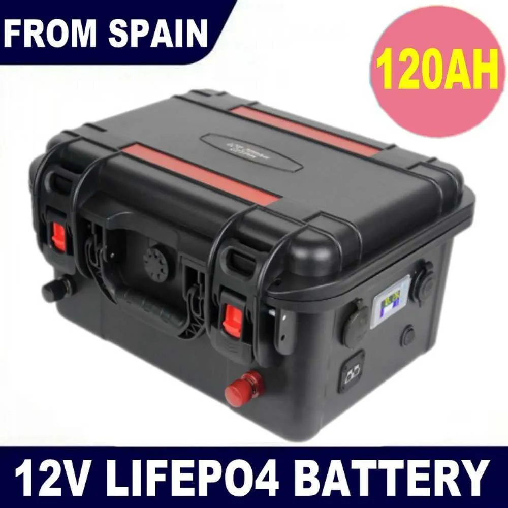 12V 120AH LIFEPO4 100AH ​​RV 모터 옥외 방수 인버터 태양열을위한 BMS를 가진 충전식 리튬 배터리 200ah