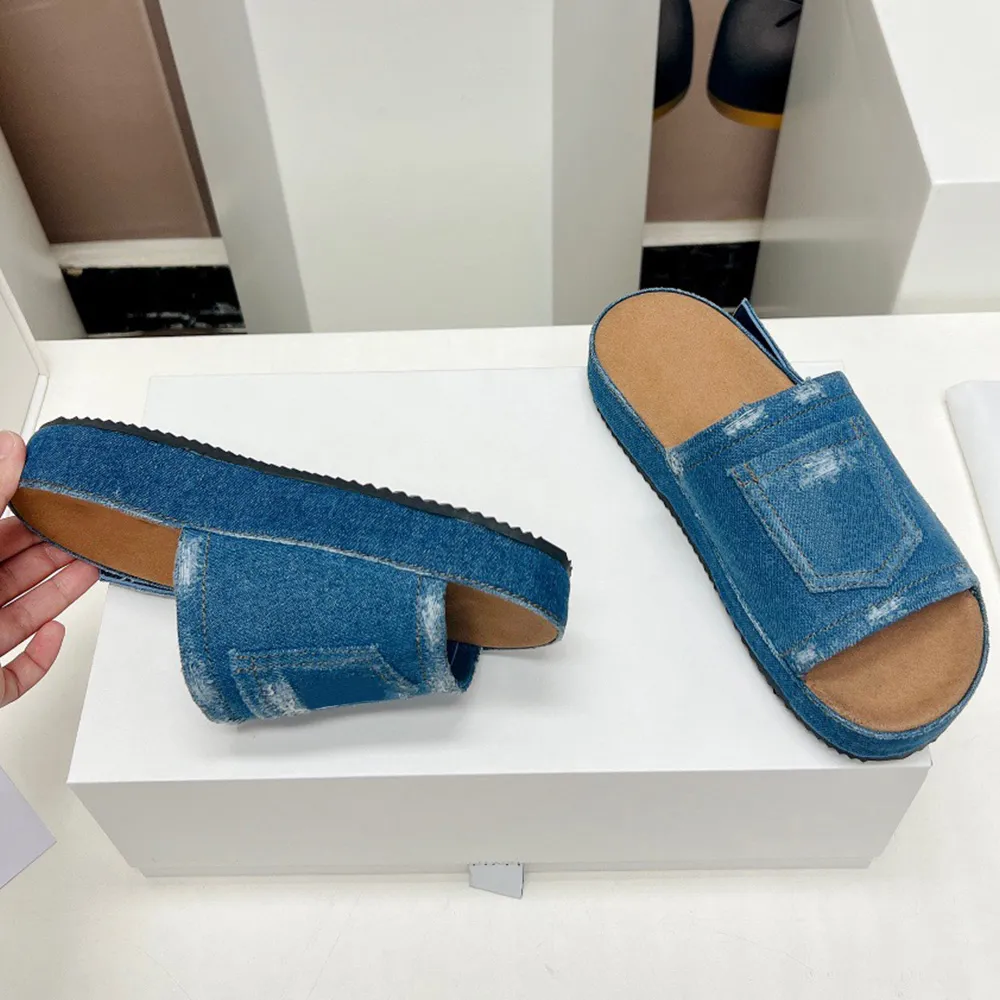 Designer Denim Platform Sandals for Men and Women Casual Comfy and Stylish for Daily Wear