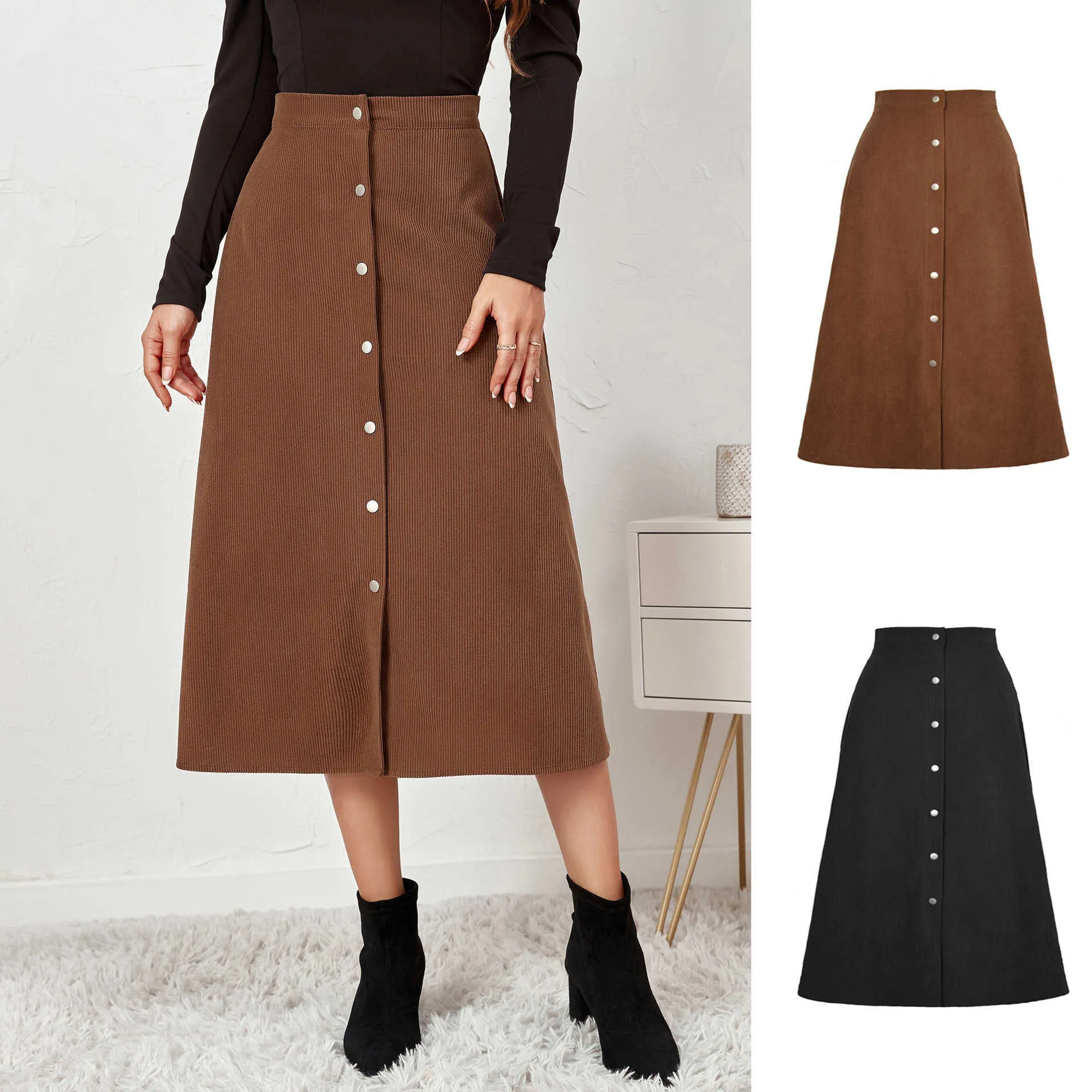 Women's corduroy skirt clearance 6xl