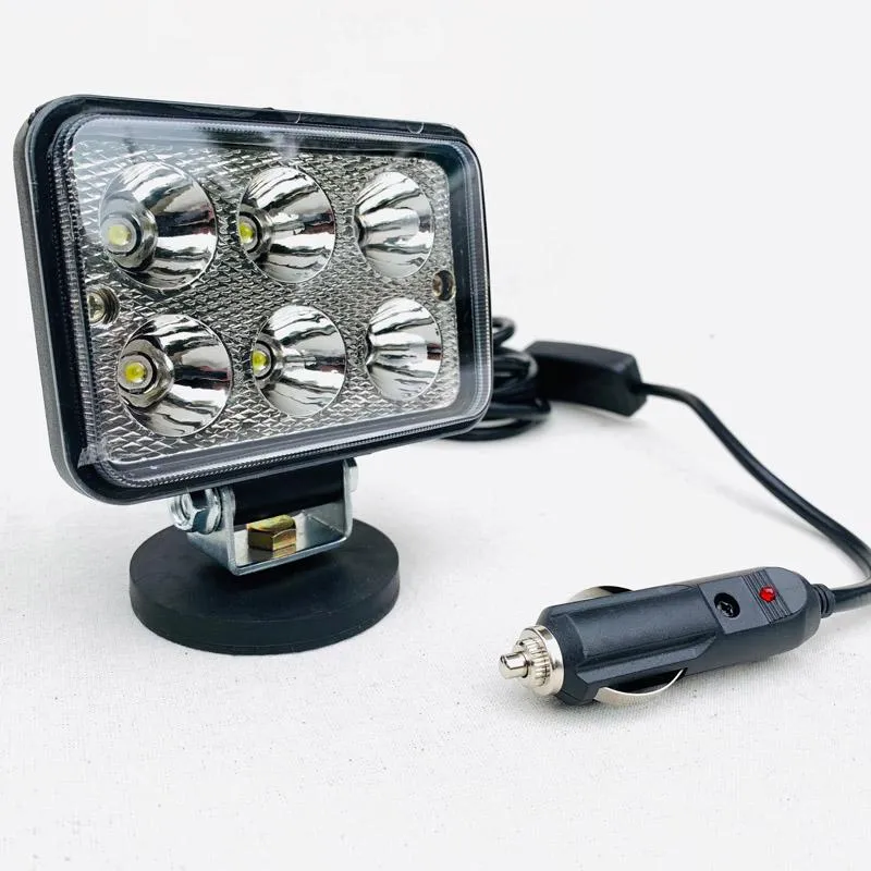 Belysningssystem Övrigt LED -bilbil Arbetsljus 30W Magnet Monteras Auto strålkastare Offroad Driving Fog Emergency Rescue Search Camp Fish Lighto