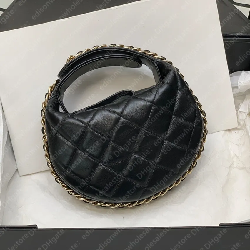 AAAAA Materiale superiore e mini borsa moda artigianale Borsa hobo di qualità a specchio Borsa di design Borsa a mano in pelle di agnello con scatola