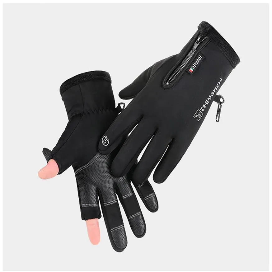 Insulated Water Repellent Fishing Waterproof Gloves Men For Ice