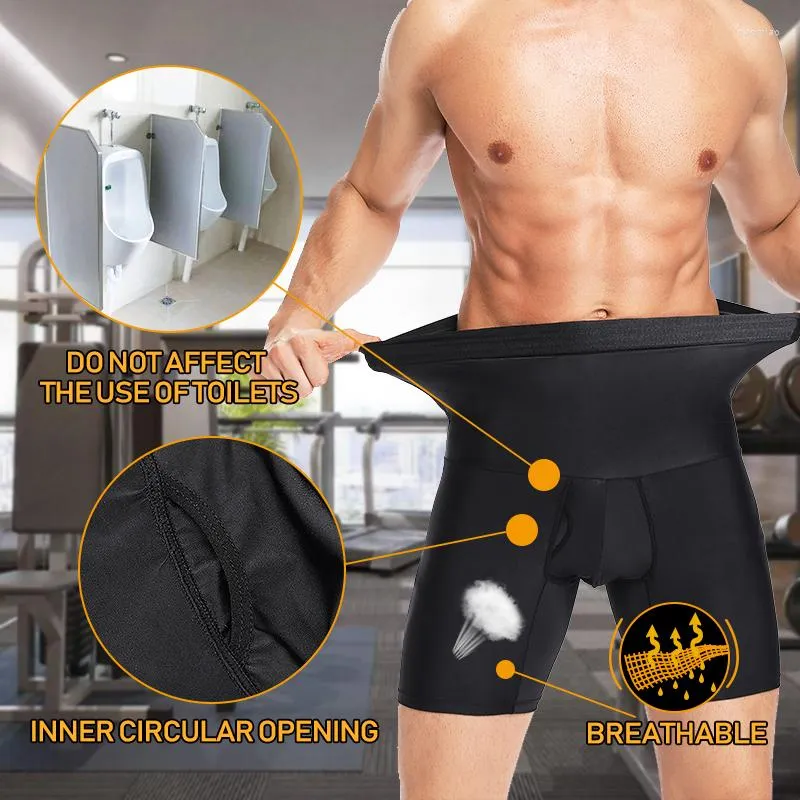 Mens Tummy Control Mens Tummy Control Shorts With High Waist Cinchers  Slimming, Anti Curling, Seamless Boxer Underwear From Paomiao, $14.96