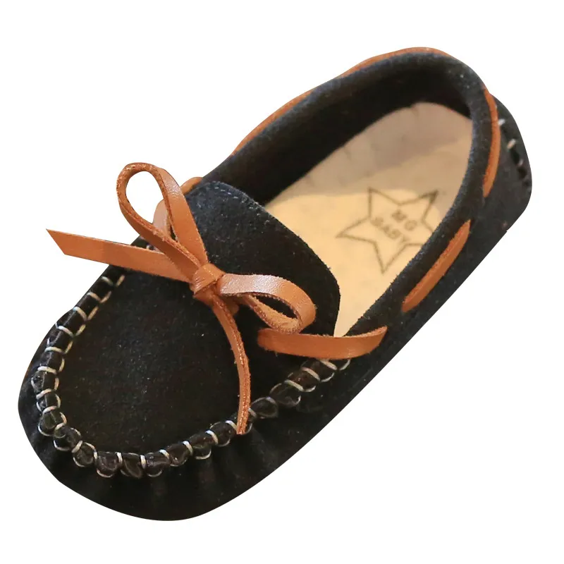 Pojkar moccasin brittisk stil mjuk pu läder barn skor slip-on baby småbarn lägenheter barn skor loafers flickor singel sko