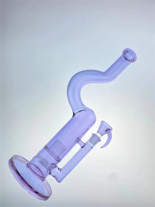 Hockahs Purple CFL Bent Neck Bong 18mm 조인