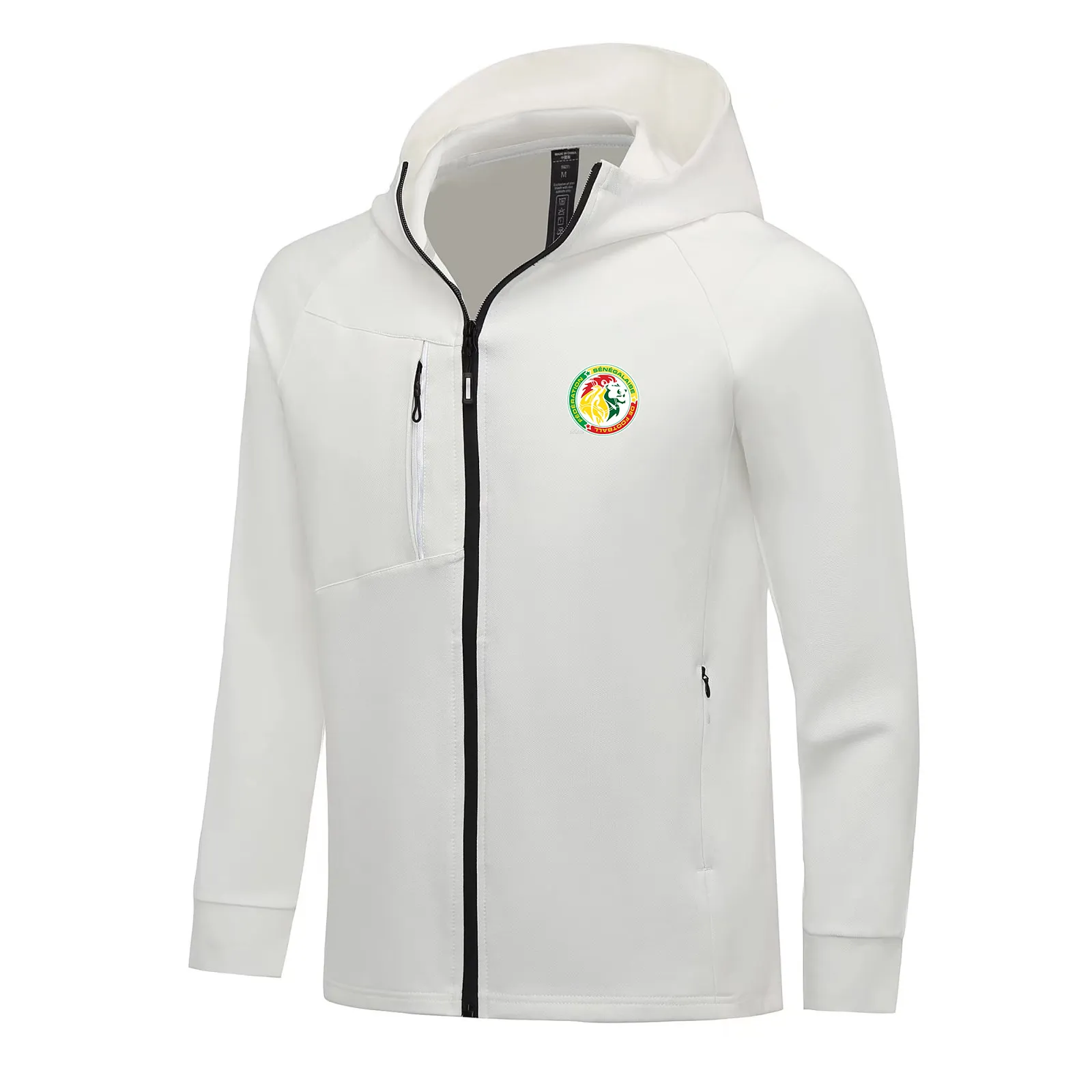 Sénégal national hommes vestes automne manteau chaud loisirs en plein air jogging sweat à capuche fermeture éclair complète à manches longues veste de sport décontractée