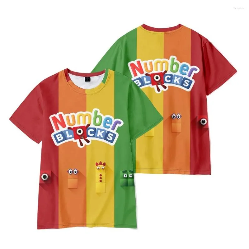 Men's T Shirts 2023 Numberblocks Shirt Men/women O-Neck Short Sleeves Kids Children Boys Girls Cartoon Anime Cosplay Custome Tees