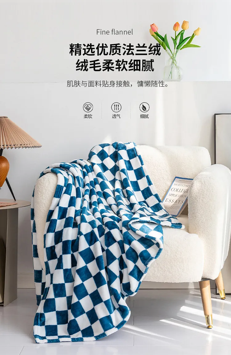 Clearance Items On Sale Under $5.00 50X70Cm Fashion Solid Soft Throw Kids  Blanket Warm Coral Plaid Blankets Flannel Surpdew WWY 