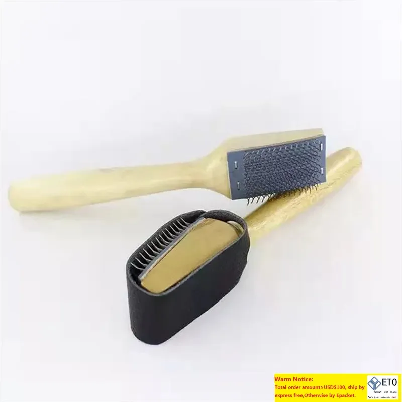 Brosse de nettoyage de chaussures de danse de décapants de fil de daim en bois pour des chaussures