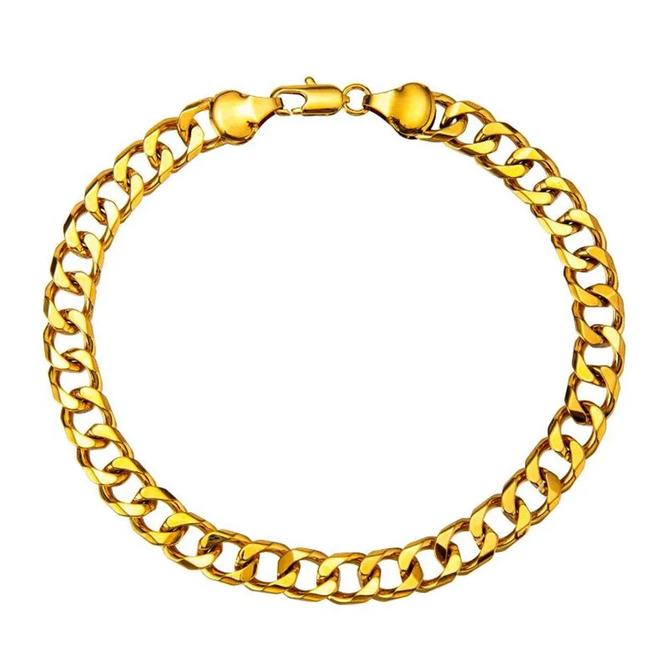 Fußkettchen, klobige 7 mm kubanische Gliederkette, Goldfarbe, weiße Farbe, Fußkettchen 9 10 11 Zoll, Knöchelarmband für Damen und Herren, wasserdicht291s