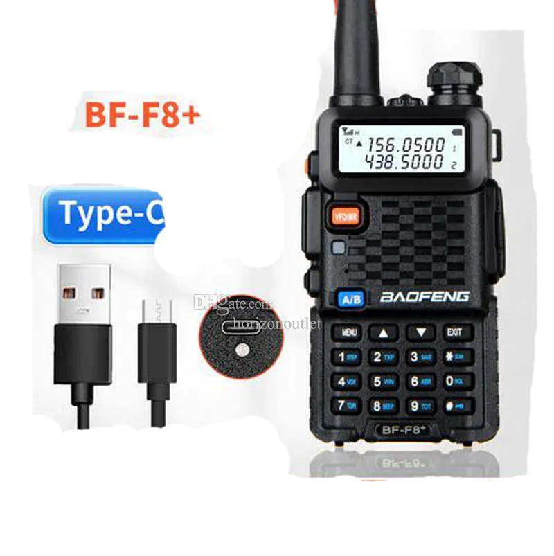 Originele Baofeng BF-F8+ Walkie Talkie Type-C opladen Dual Band VHF UHF SMA-F TWEEDE RADIO BF F8+ F8 Comunicador Ham CB FM Radio Range HF Transceiver Vs UV-5r