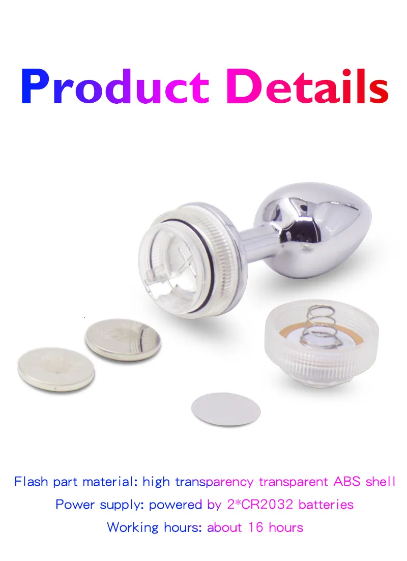 Jouets pour adultes, télécommande sans fil, plug anal lumineux en métal, massage de la prostate, fesses avec queue LED, jouet sexuel_voghion.com
