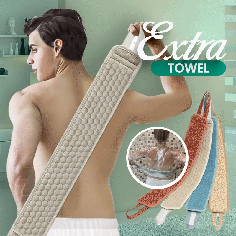 Andra badtoalettförsörjningar Dusch Exfolierande Back Scrubber Belt Thandduk Boll Gloe Deep Mud Clean Korean Body Washcloth Japanese Bak Scrub Pull Rem 230518