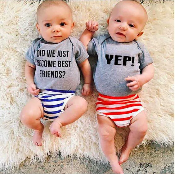 Matching Family Outfits Newborn For Twins And Best Friends Tight Fitting  Summer Clothing For Boys And Girls G220519 From Sihuai04, $12.12