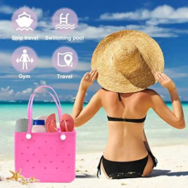 Outdoor fashion EVA hole bag Borsa da spiaggia borsa da spiaggia borsa da compagnia foro grande borsa Borsa a tracolla lavabile impermeabile 230516