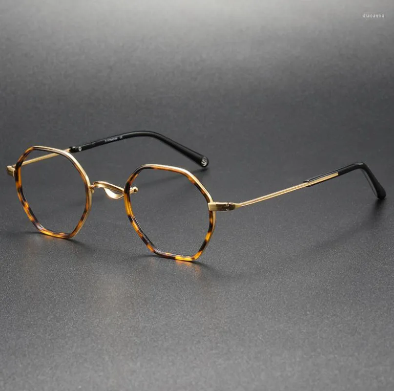 Zonnebrillen Frames merkontwerp pure titanium bril met retro mannen optische brillen ultralicht recept Vintage bril vrouwen