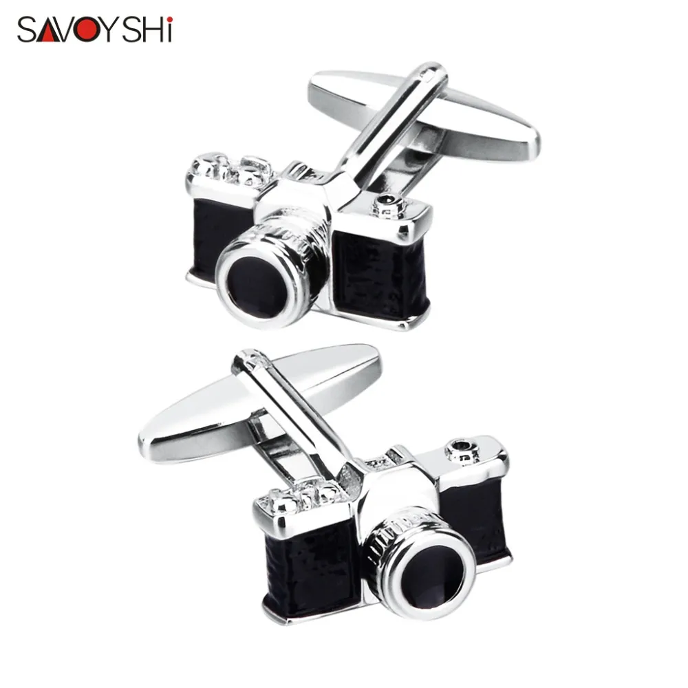 SAVOYSHI Novelty Camera Model Cufflinks for Mens Shirt Cuff buttons High Quality Enamel Cuff links Brand Male Cuffs Accessories