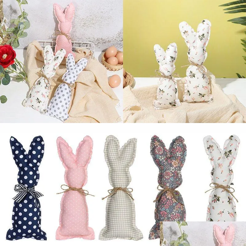 Other Festive Party Supplies Easter Rabbit Decoration Cloth Art Plush Bunny Holiday Ornaments Kids Toys Gifts Home Decorations Dro Dh5Sy