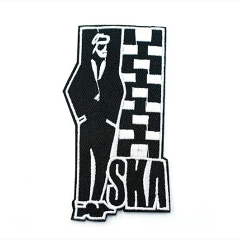 Ska Patches Bordados Apliques de costura Apliques Roupas de roupas Aparel de roupas de vestuário patch5.7x9.7cm