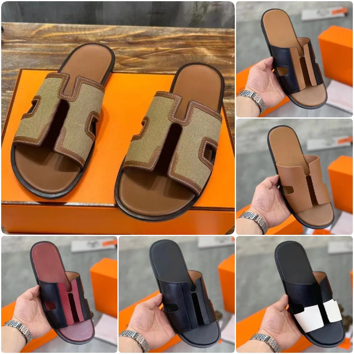 DHgate.com:Luxury Leather Flat Sandals for Men, Summer Open-Toe Slippers, Comfortable  Elegant Wide Edition Muller Slippers, Size 39-46:Shoes \u0026 Accessories