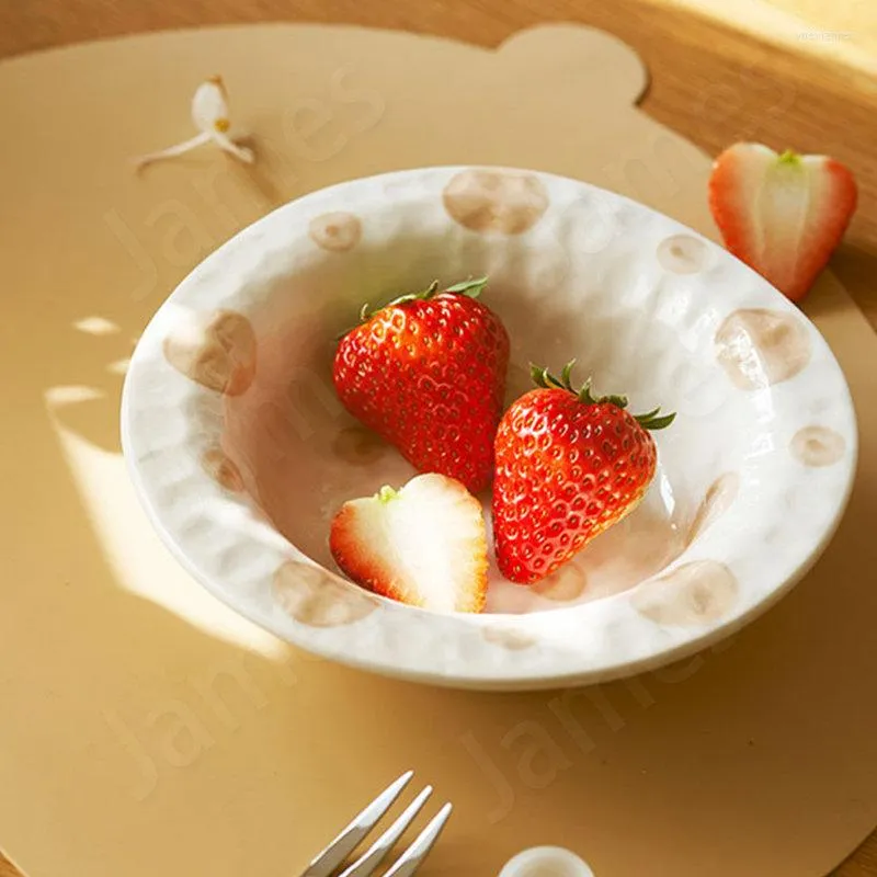 Platos Plato De Cena Creativo Patr n De Lunares Cer mica Fruta
