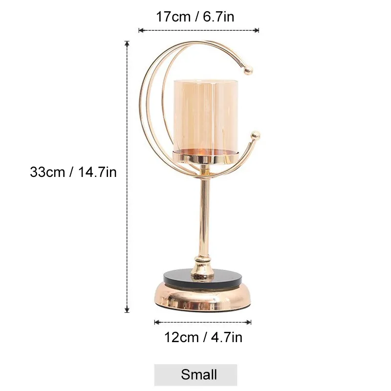 Luxury European Golden Metal Gold Candle Holders Wilko Perfect Table