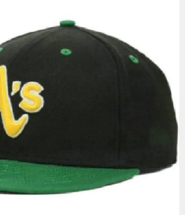 Oakland Baseball Team Full Closed Caps Summer SOX LA NY AS Letter Gorras Bones Homens Mulheres Casual Esporte Ao Ar Livre Flat Fitted Chapéus Chapeau Cap Casquett A