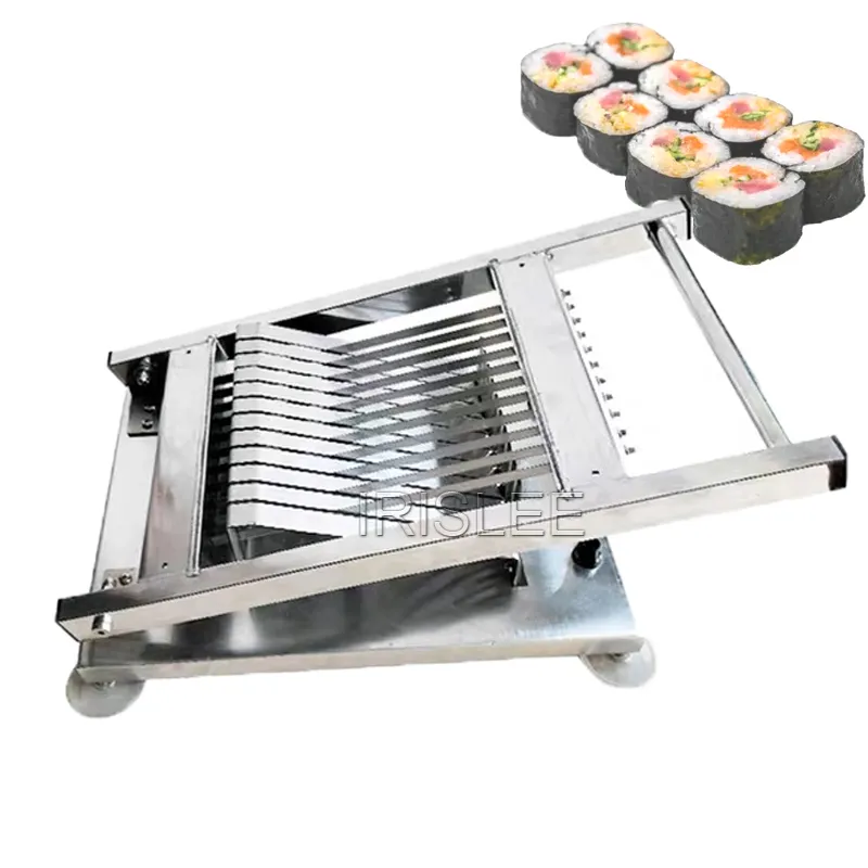 Kommerzieller Edelstahl-Handschneider, runde, quadratische Sushi-Rollenschneider-Schneidemaschine